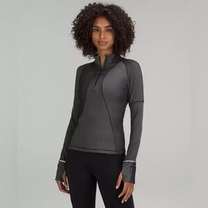 NWT Lululemon Two-Tone Ribbed Running Half Zip